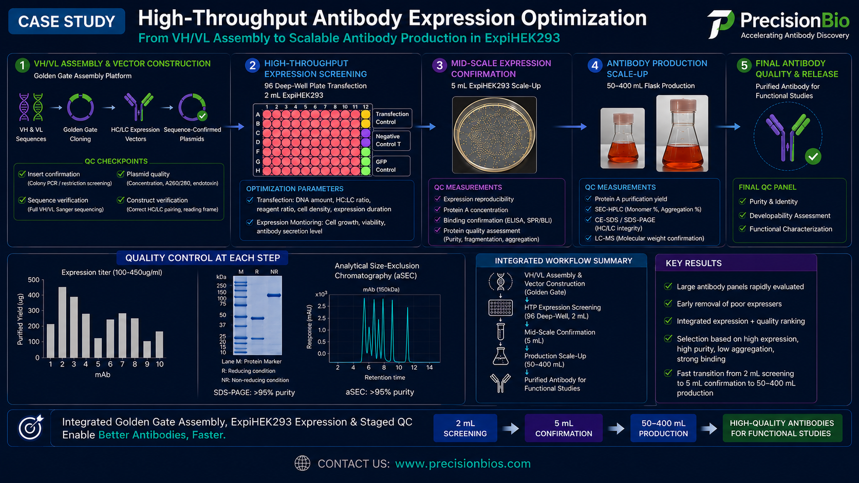 High-Throughput Antibody Expression Optimization — infographic
